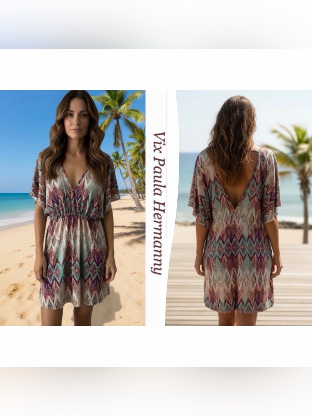 ViX PAULA HERMANNY Ikat Beach Coverup Dress